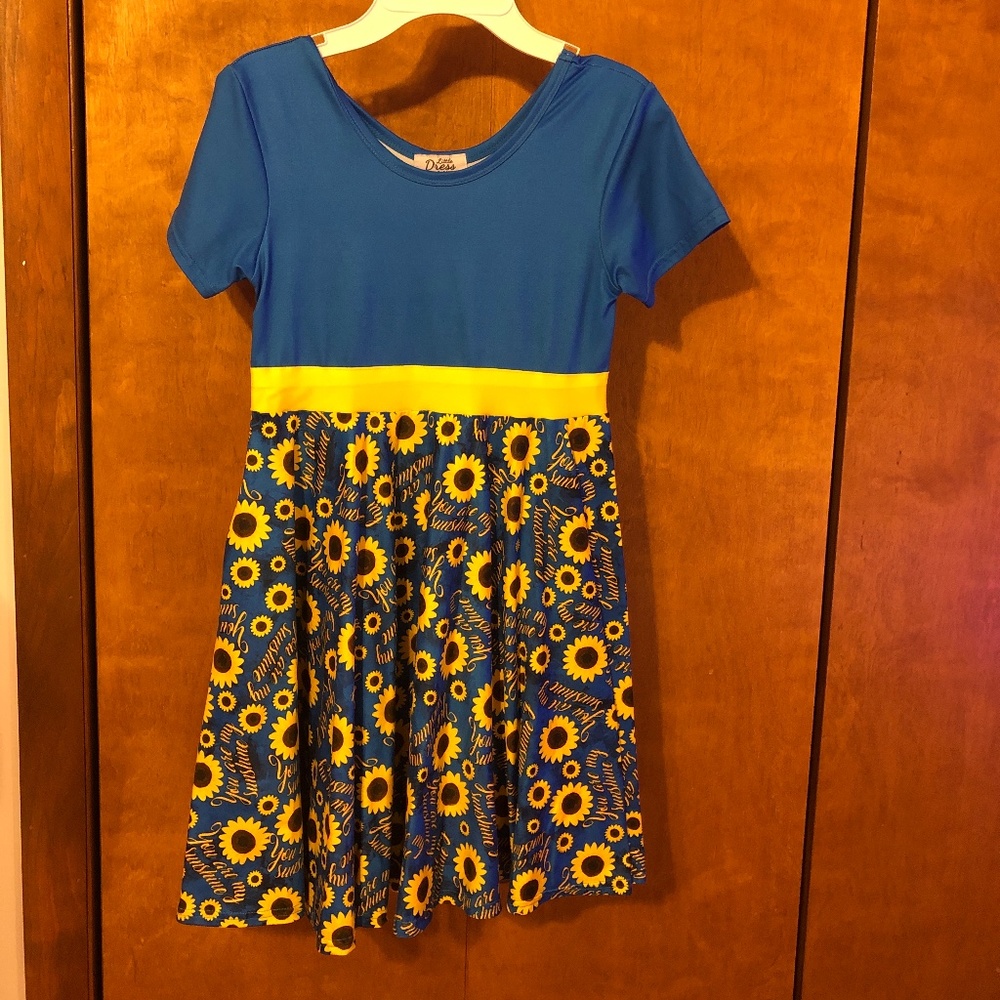Girls sunflower dress
